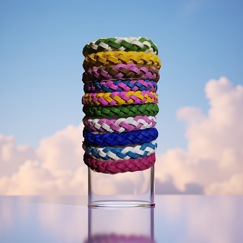 5pcs Bohemian Waves Braided Bracelet Set Adjustable Stackable